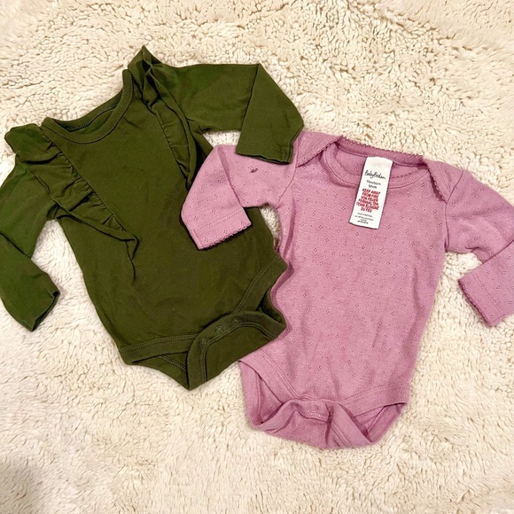 Baby Boden, Cat & Jack Other - Bundle of 2 Baby Girl Preemie Long Sleeve Onesies/Bodysuits